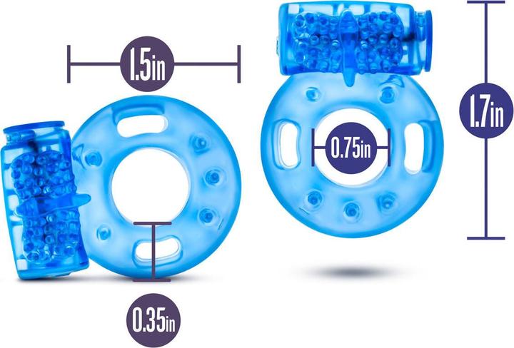 Image du produit Blush Anneaux vibrants Stay Hard Cock Rings 2pack (3.80 cm)