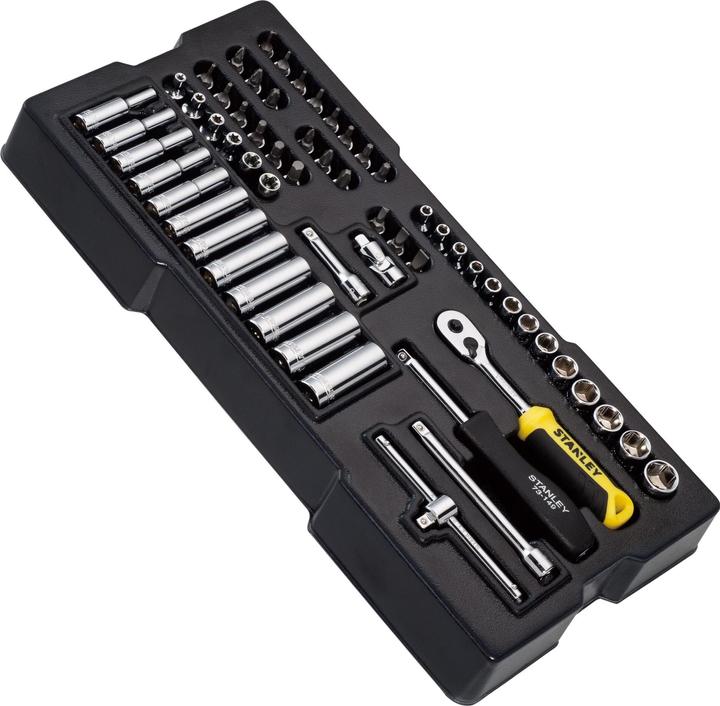 Produktbild Stanley Modul Steckschlüssel, Transmodul System (1/4 Zoll, inklusive 60-teiligem Zubehör-Set, sicher