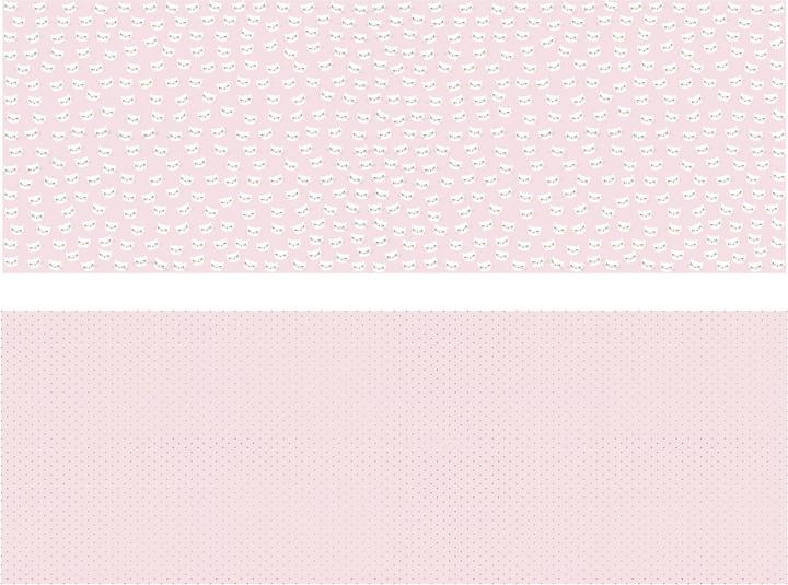 Image du produit Partydeco Papier cadeau chat 70 x 200 cm, 2 pièces, rose/blanc (Papier cadeau, 2 x)