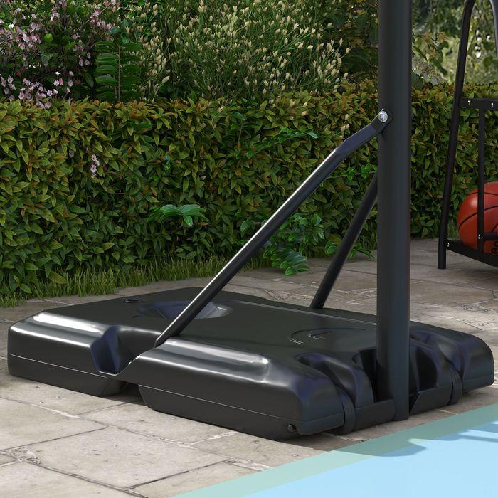 Produktbild Swisshandel24 Basketballkorb Outdoor mit Ständer, 182-213 cm höhenverstellbar, Schwarz
