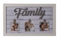 Ootb Weisser Holzrahmen, Family, mit 3 Clip-Haltern