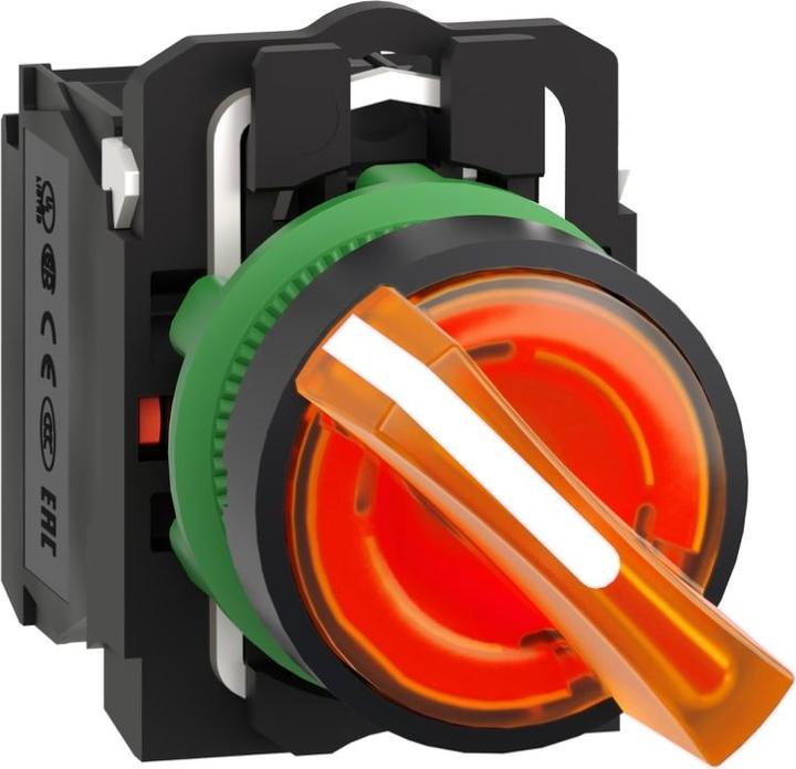 Actual product image Schneider Electric Ill Selector Switch 2P Orge 1NO/1NC 24V