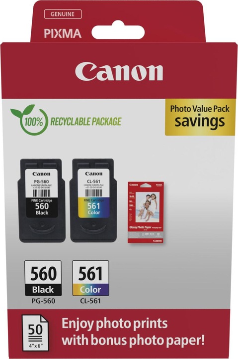 Actual product image Canon CRG PG-560/CL-561 Ink Cartridge (M, FC, C, Y)