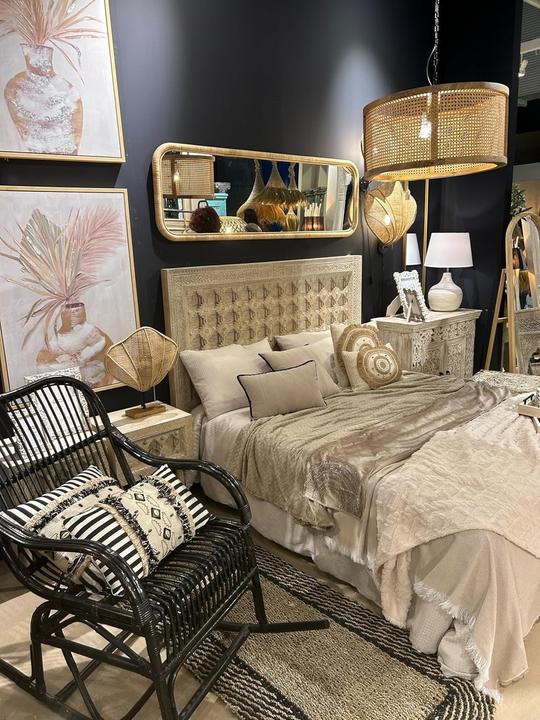 Produktbild Lampe Tisch Muschel Rattan Metall (E27)