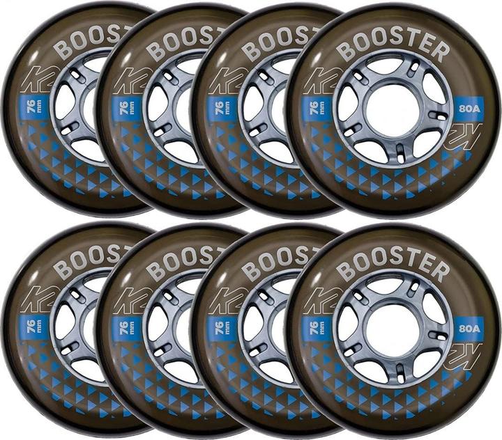 Actual product image K2 BOOSTER 76MM 80A 8-WHEEL PACK W ILQ 5 (76 mm, 80A)