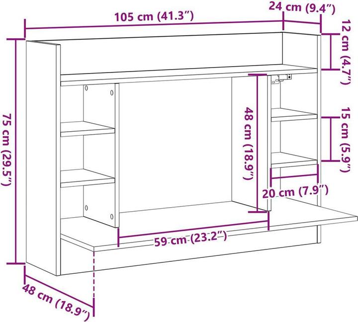 Immagine prodotto vidaXL Scrivania (48 x 48 x 75 cm)