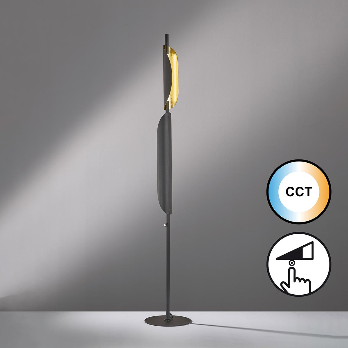 Thumbnail - Fischer & Honsel, Stehlampe, Honsel Skal LED Stehleuchte 11,4W Tunable white steuerbar dimmbar sandschwarz 40474