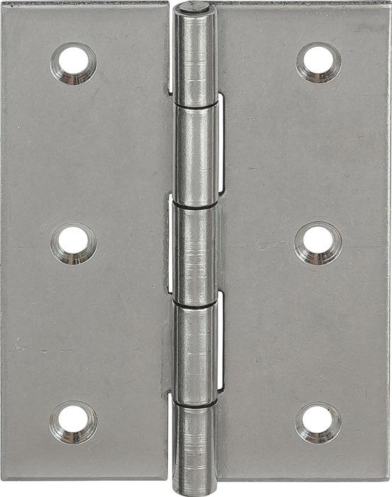 Produktbild Vormann Scharnier 10502 Höhe 80 mm Breite 58 mm Stärke 1,5 mm Edelstahl gerollt, halbbreit