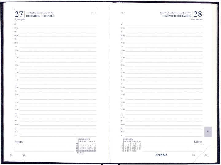 Productafbeelding Brepols Saturnus (A5, Zakagenda, 1 dag / 1 pagina)