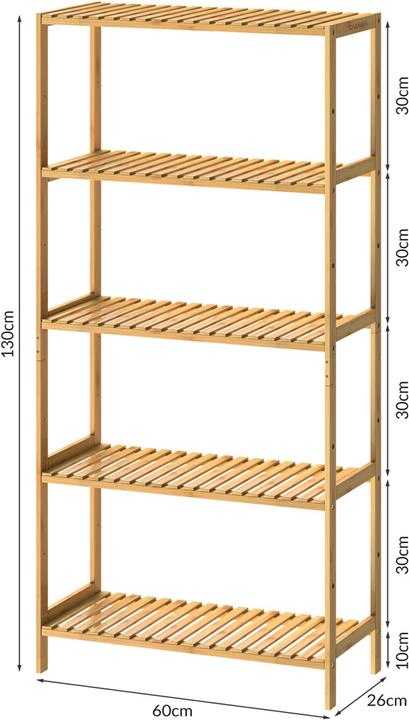 Actual product image Casaria Standing shelf (130 x 60 x 26 cm)