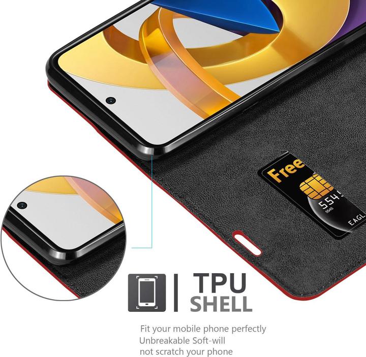 Actual product image Cadorabo Case for Xiaomi POCO M4 PRO 5G in Book Invis. Magnet Style (Xiaomi Poco M4 Pro 5G)
