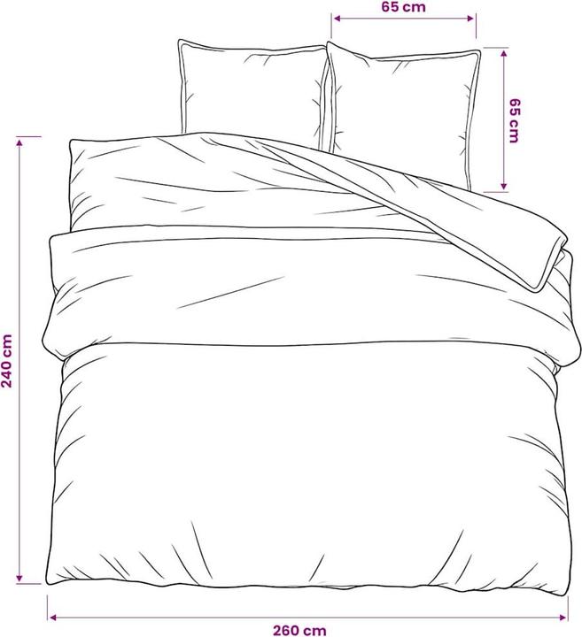 Produktbild vidaXL Bettwäsche Set (Duvetbezug, 260 x 240 cm)