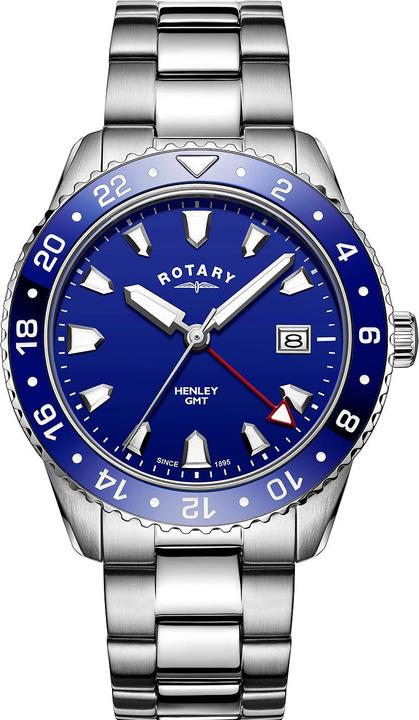 Produktbild Rotary GB05108/05 Henley GMT Herren 41mm 10ATM (Analoguhr, 41 mm)