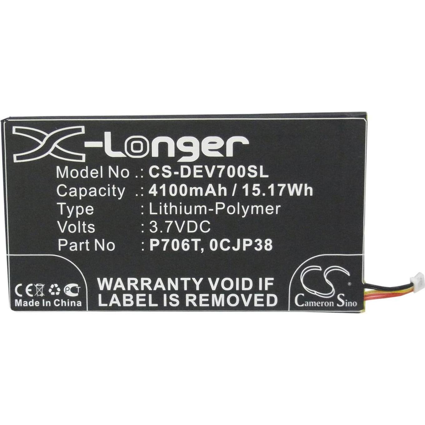 CoreParts Battery for DELL Mobile (4100 mAh), Notebook Akku, Schwarz