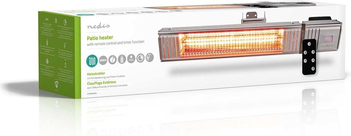 Immagine prodotto Nedis Riscaldatore radiante in alluminio HTPA30ESS (2000 W)