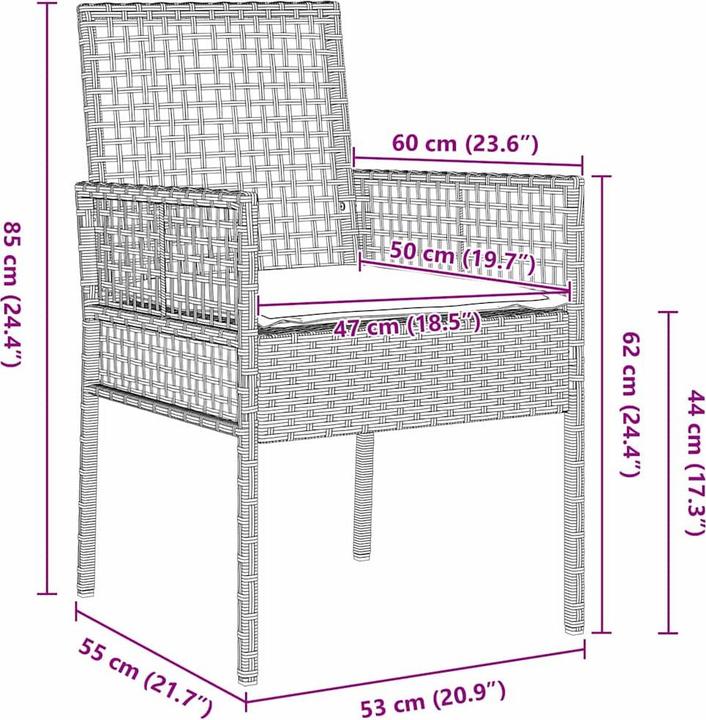 Actual product image vidaXL Garden dining set (80 cm)