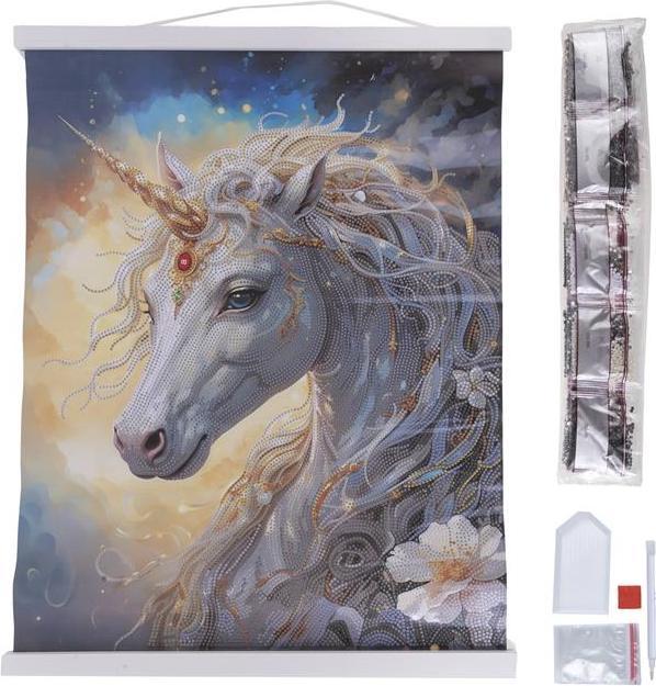 Produktbild Craft Buddy Einhorn, 35x45cm Crystal Art Scroll