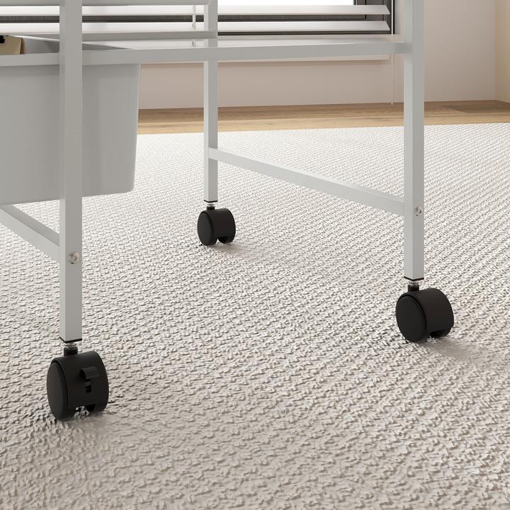 Image du produit Homcom Rollwagen Stahl, Kunststoff Weiss