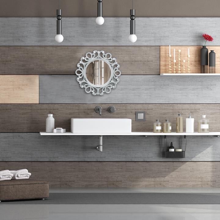 Immagine prodotto Relaxdays Specchio decorativo rotondo (50 x 3 x 50 cm)