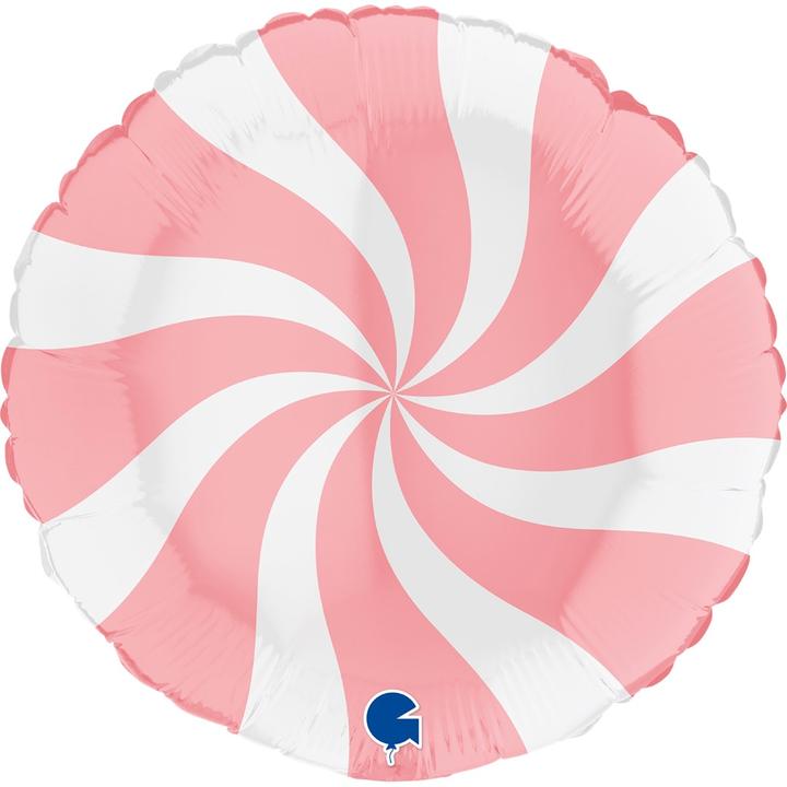 Produktbild Grabo Balloons Ballon Alu Rond - Tourbillon Blanc Rose (45cm)