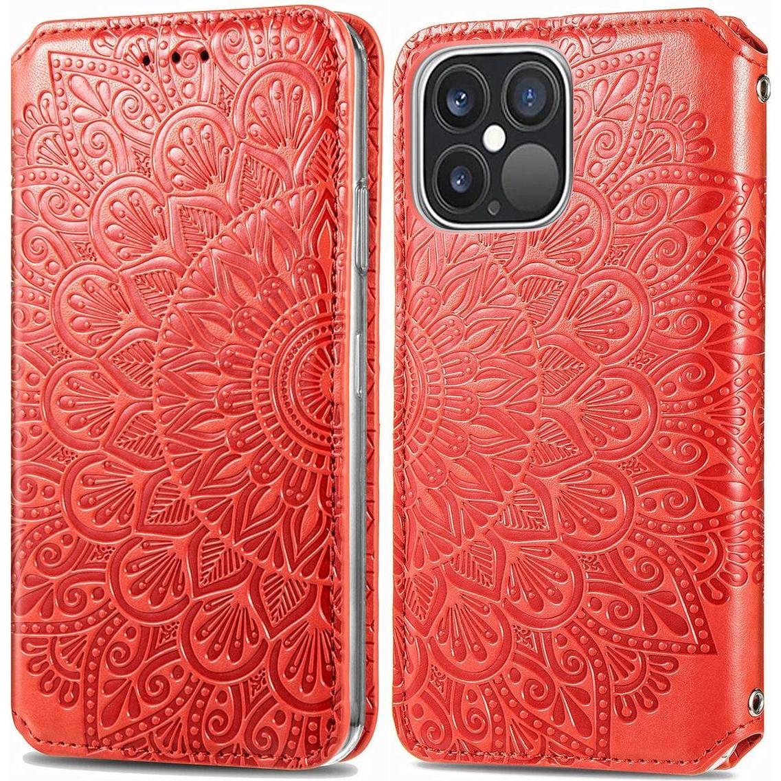 König Design Hülle Handy Schutz für Apple iPhone 13 Pro Max Case Cover Tasche Etui Bumper Rot (Apple iPhone 13 Pro Max),...