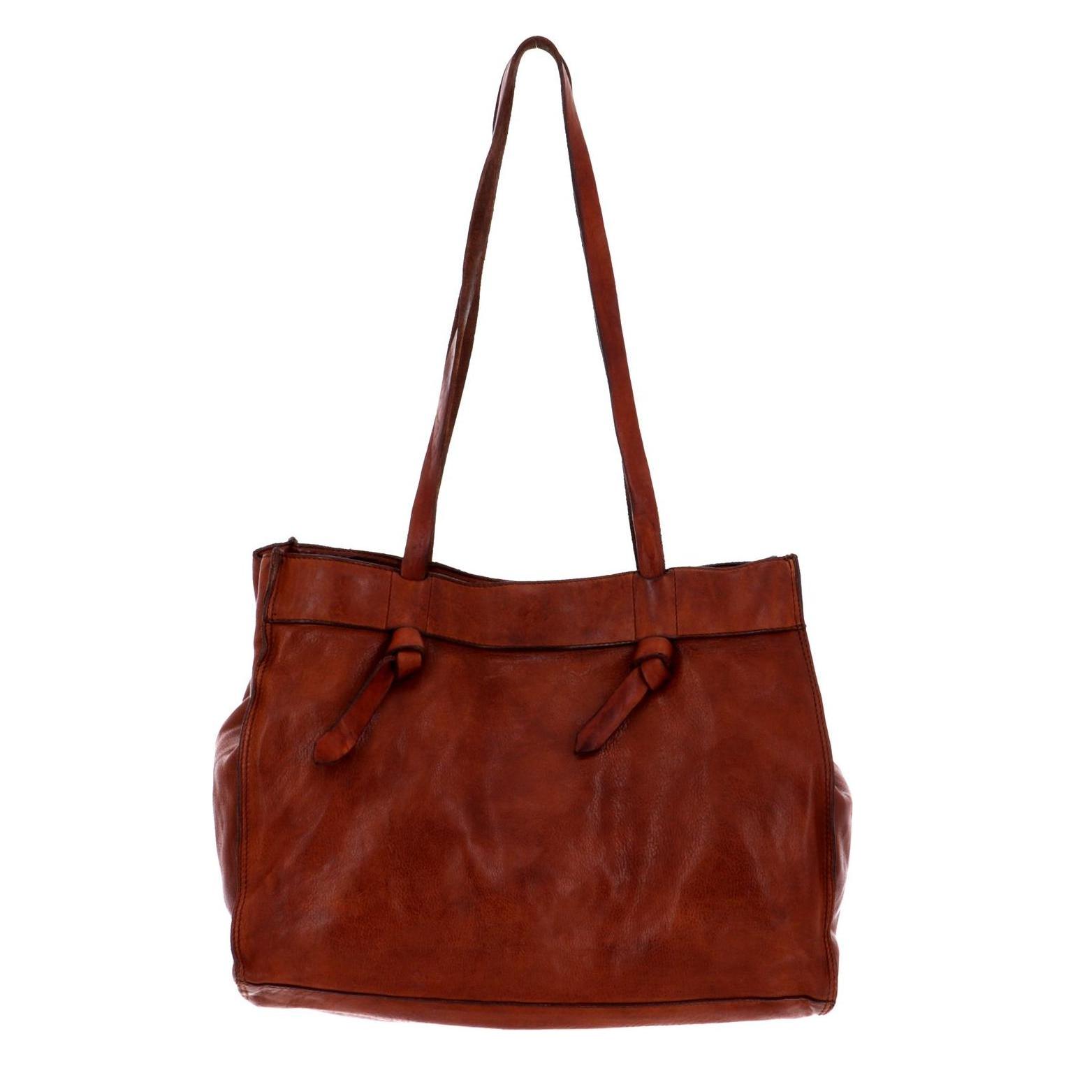 Campomaggi, Damen, Handtasche, Shopping Bag, Braun