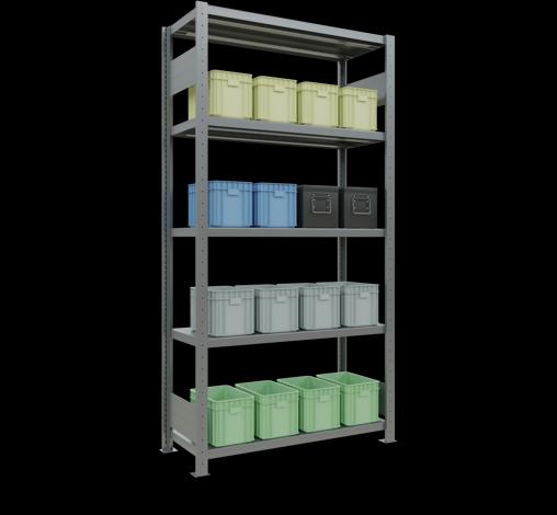 Produktbild Schulte Lagertechnik Stecksystem Grundregal MULTIplus250 mit Längenriegel