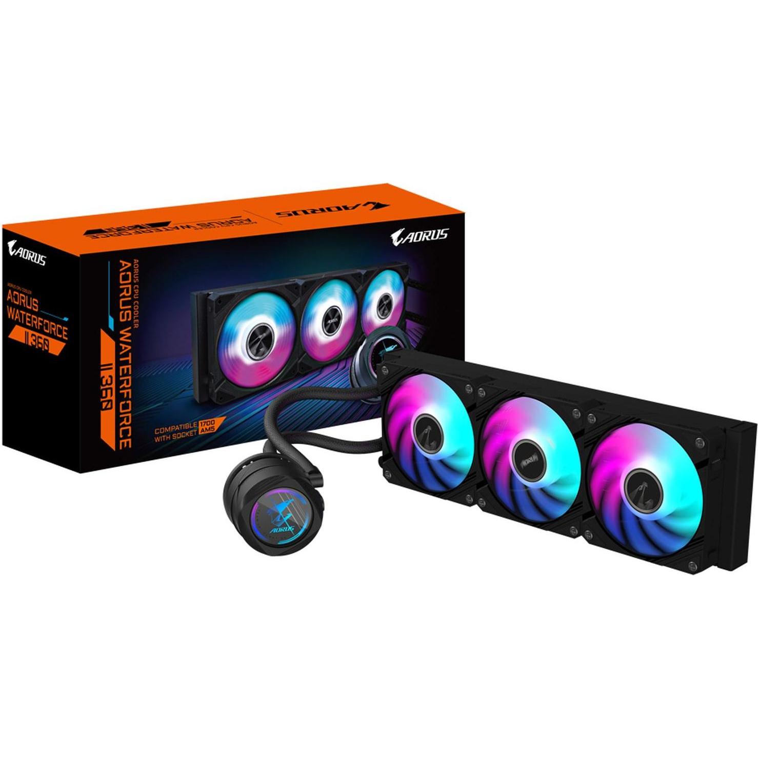 Gigabyte AORUS Waterforce II 360, CPU Wasserkühler, Schwarz