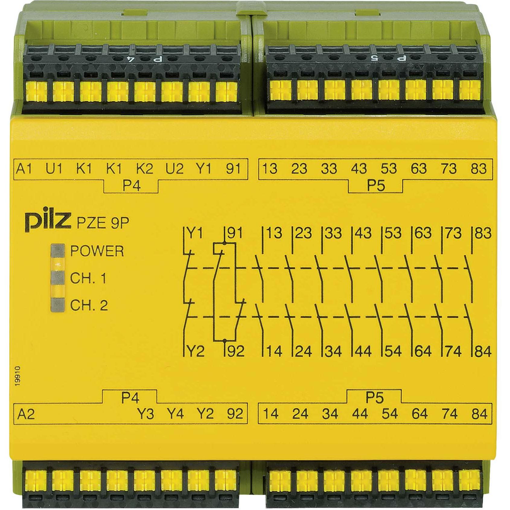 Pilz 787140 PZE 9P C 24VACDC 8n/o 1n/c, Relais