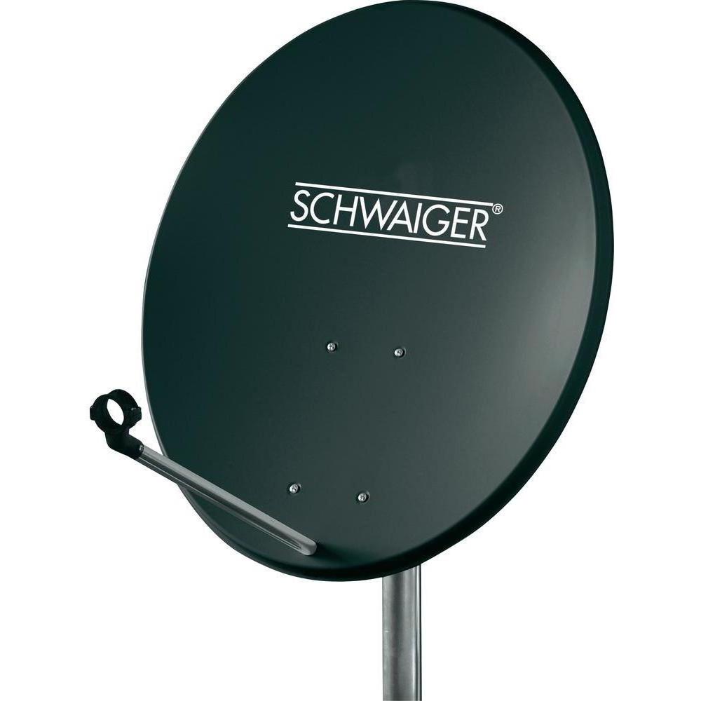Schwaiger SPI550.1 SAT (Parabolantenne, 35.20 dB, DVB-S / -S2), SAT Spiegel + SAT Antennen, Schwarz