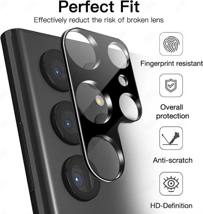 Produktbild RPD Samsung Galaxy S25 Plus - Tempered Glass / Panzerglas Rückkamera - vollflächig schwarz (1 Stk., Samsung Galaxy S25+)