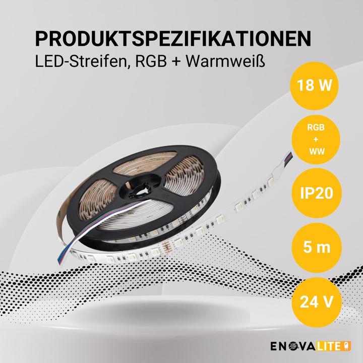 Actual product image Enovalite LED strips (Warm white, 500 cm, Indoor, Outdoor)
