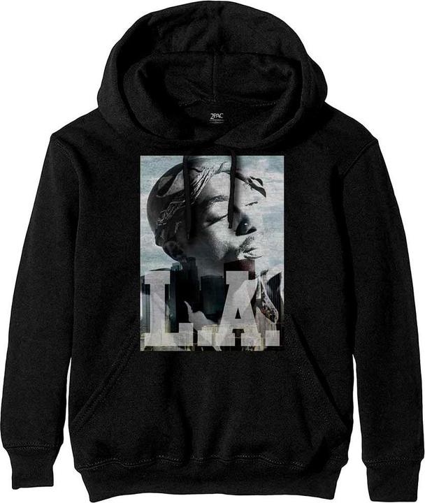 Immagine prodotto Tupac Shakur LA Skyline Felpa con Cappuccio Adulto Unisex (M)