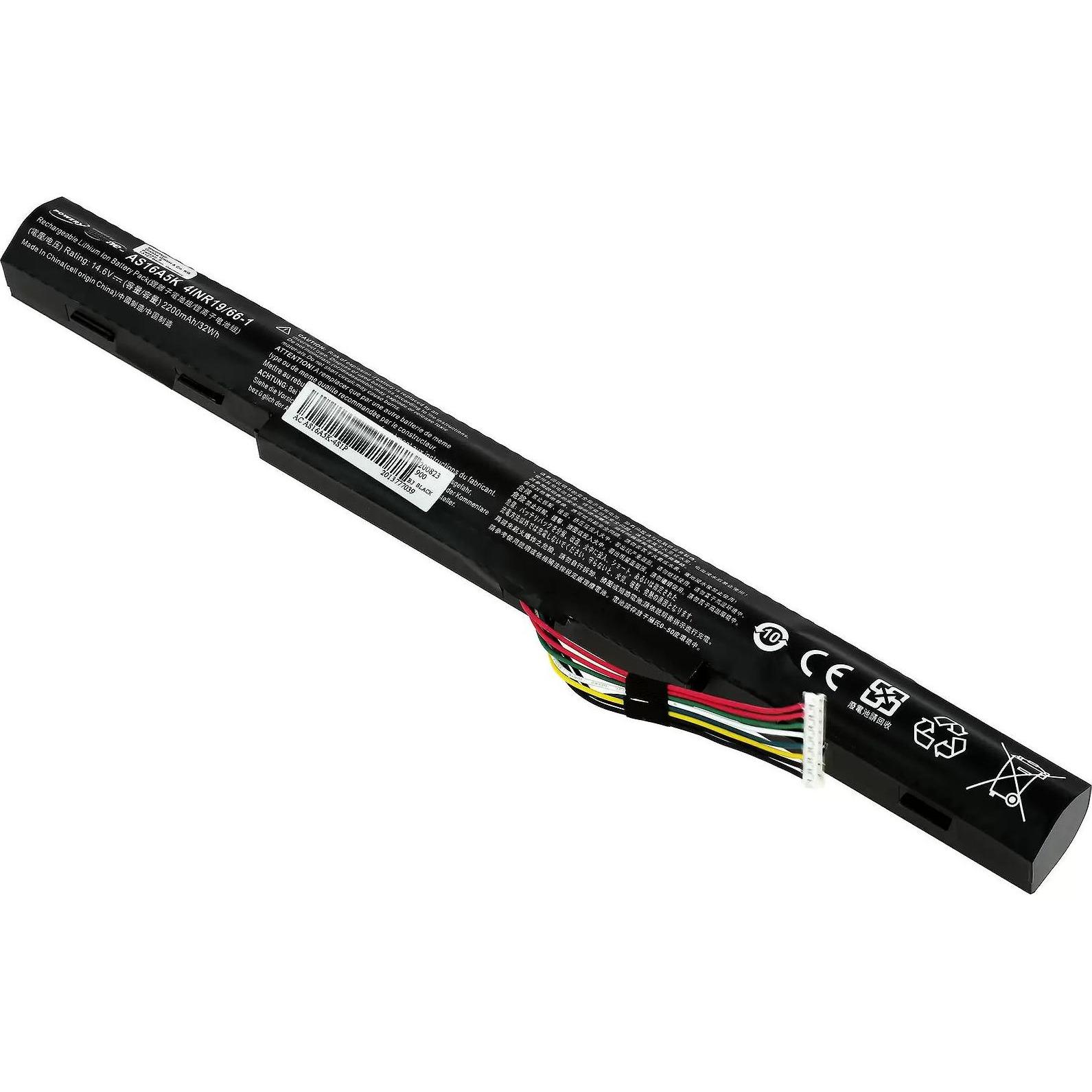 Thumbnail - AccuCell Akku für Laptop Acer Aspire E5-575G / E5-523G / Typ AS16A5K - 14,6V - 2200 mAh (2200 mAh), Notebook Akku, Schwa...