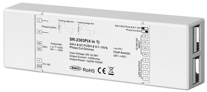 Actual product image Synergy 21 LED Controller EOS 07 DALI 0-10V and TRIAC dimmer + power supply 24V 200W