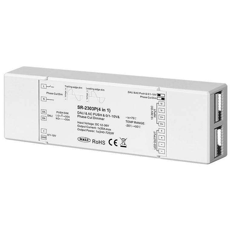 Synergy 21, Accessori per illuminazione, Controller LED EOS 07 DALI 0-10V e dimmer TRIAC + alimentatore 24V 200W