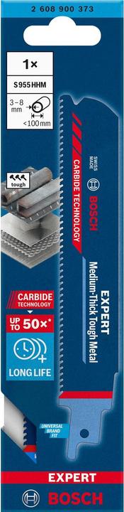 Produktbild Bosch Professional Zubehör EXPERT ‘Medium-Thick Tough Metal’ S 955 HHM Säbelsägeblatt, 1 Stück