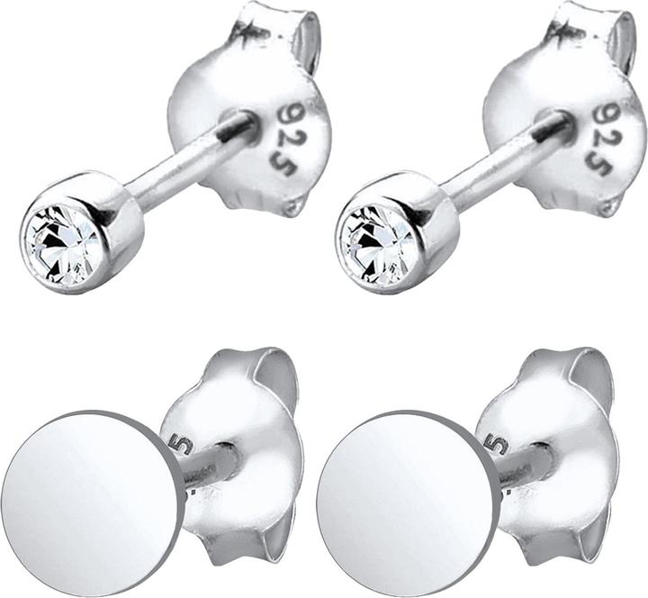 Produktbild Elli Kristall Ohrstecker, Plättchen (925er Sterling Silber, Glaskristall)