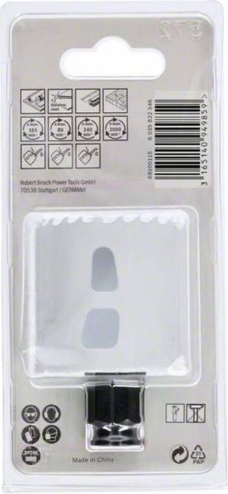 Immagine prodotto Bosch Professional Zubehör Sega a tazza Progressor per legno e metallo, 46 mm (4 pollici, 1 3)