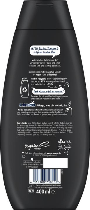 Image du produit Schwarzkopf Shampooing Sports Power 400 ml (400 ml, Shampoing liquide)