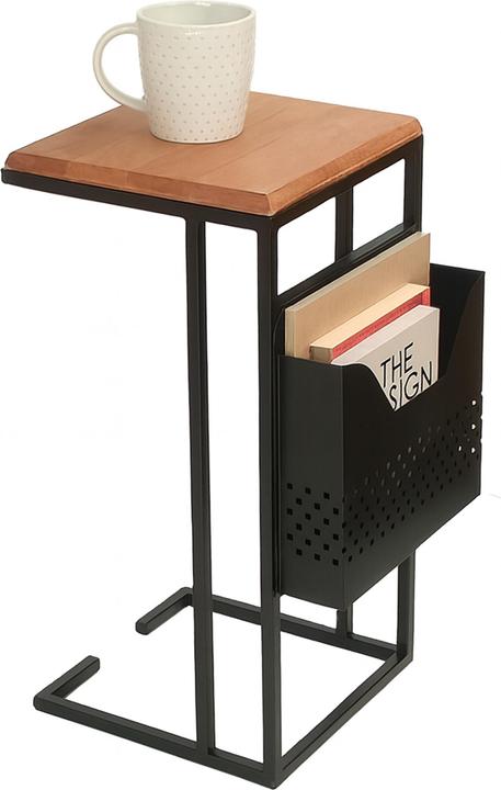 Image du produit Relaxdays Beistelltisch mit Zeitungsablage C-Form