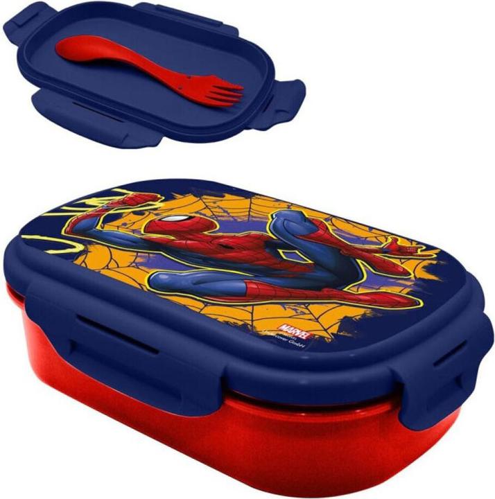 Produktbild Magni Brotdose MARVEL Spider-Man mit Besteckset 2 Fächer