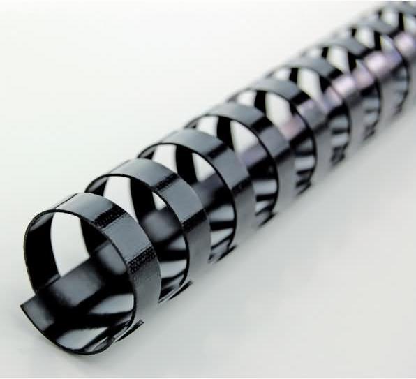 Produktbild GBC Binderücken 14mm, 21 Ringe, schwarz, 100 Stk.