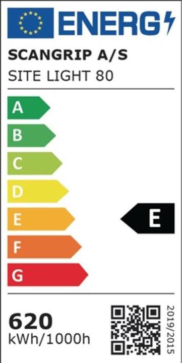Energie-Label Scangrip LED-Baustellenstrahler SITE LIGHT 60 (80000 lm)