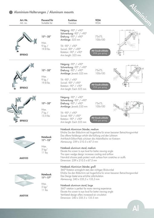 Produktbild LogiLink BP0052 (Tisch, 32", 7 kg)