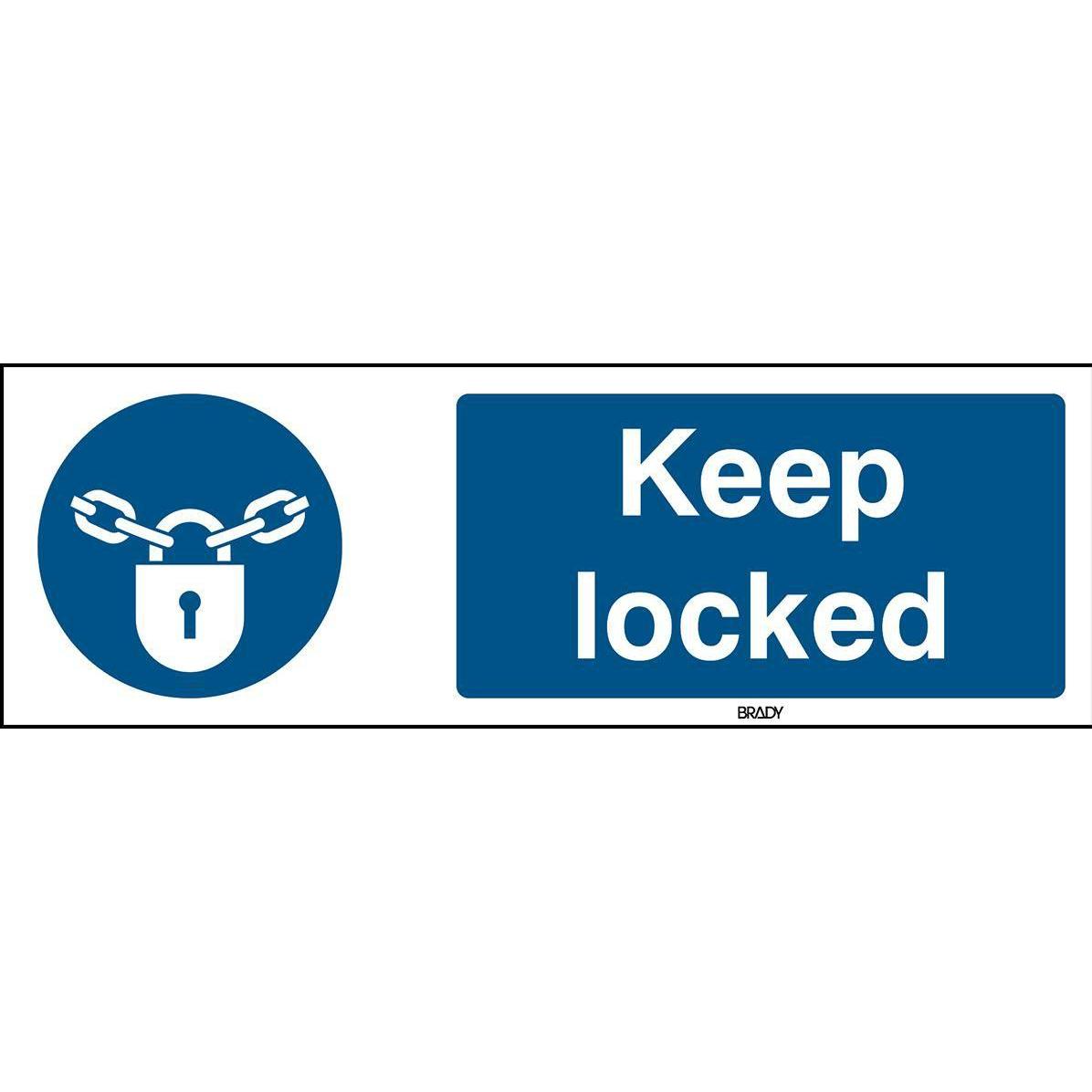 Brady, Sicherheitskennzeichnung, ISO Safety Sign - Keep locked
