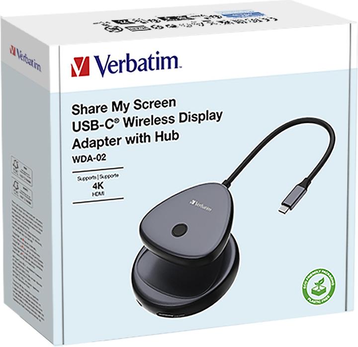 Actual product image Verbatim WDA-02 (USB-C, 3 ports)