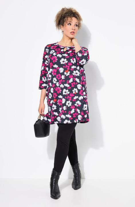 Produktbild Ulla Popken Longshirt, Keyhole, A-Linie, Rundhals, 3/4-Arm (58)
