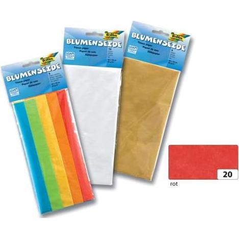 Werola, Bastelpapier, Seidenpapier scharlachrot, 24 Bogen 50x75cm (19 g/m², 24 x)