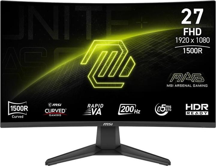 Image du produit MSI Moniteur LCD||MAG 276CF E20|27"|Gaming/Curved|Panneau VA|1920x1080|16:9|200 Hz|0.5 ms|MAG276CFE20 (1920 x 1080 pixels, 27")